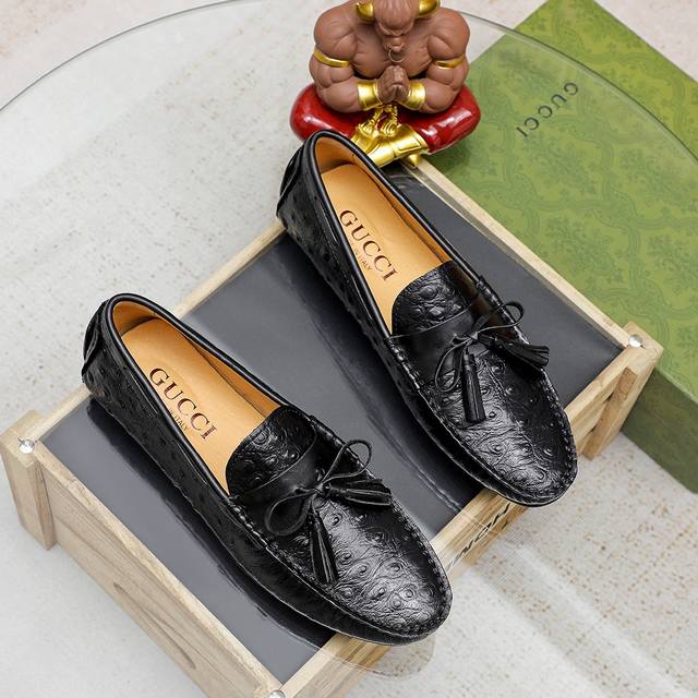 Factory P Price Gucci Gucci Hot-Selling Men's Casual Slip-On Shoes Official Vers