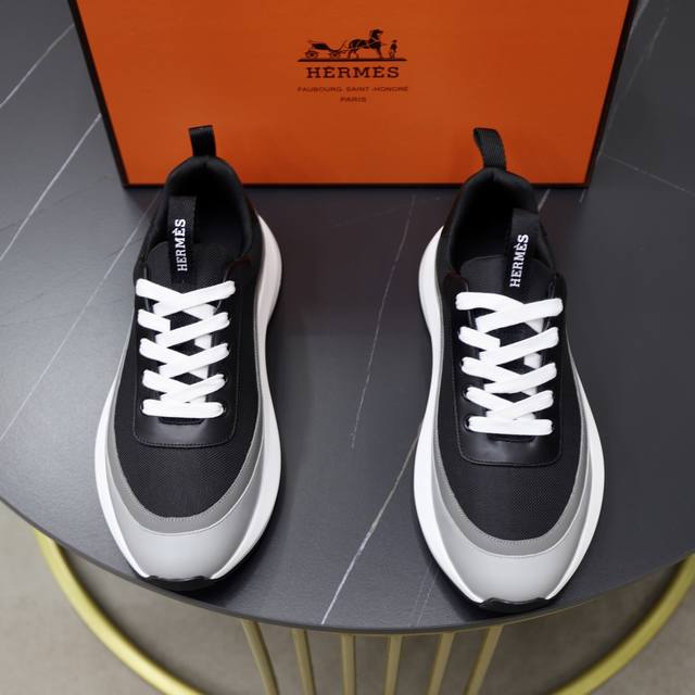 Factory Price: Herm S H-House 25S White Sneakers! Classic Boot-Shaped Design Wit