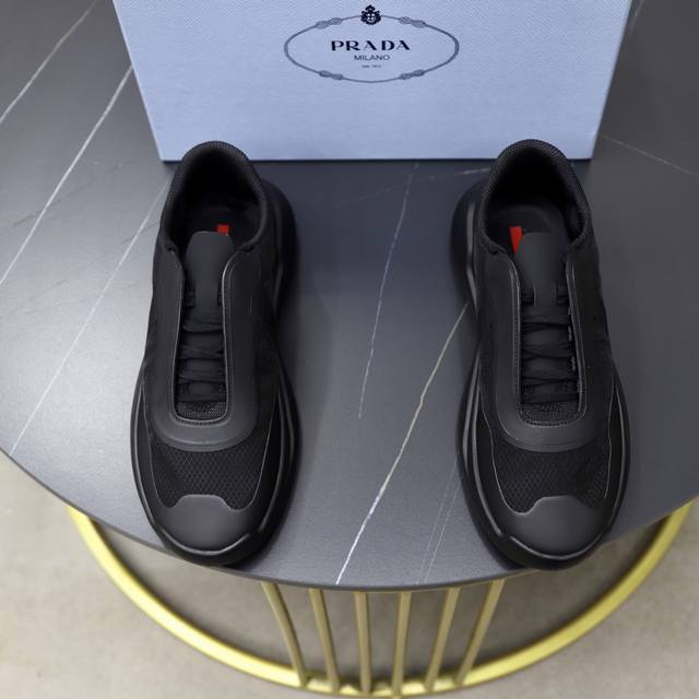 Factory Price: Prada America's Cup Recycled Nylon And Bike Fabric Sneakers. This
