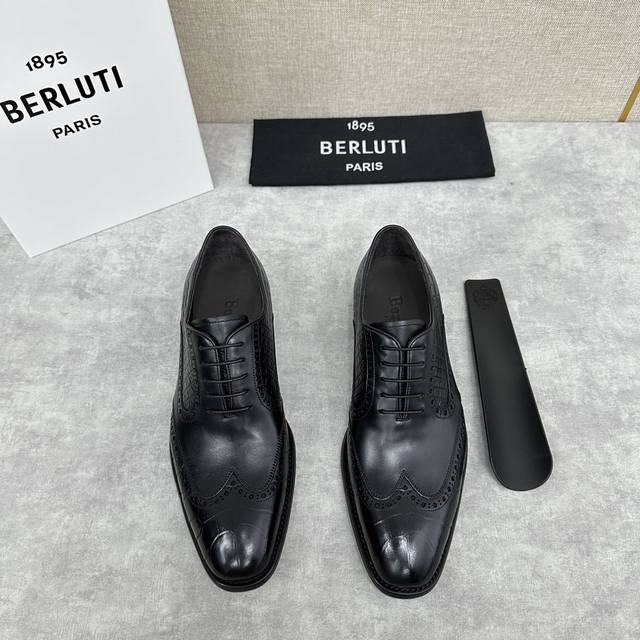 Berlut* Berlut New Men's Hand-Rubbed Formal Leather Shoes Available For Shipment