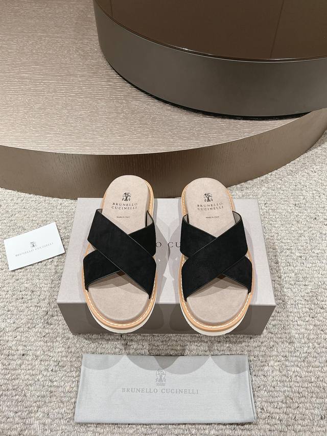 Bc Size: 39-44, 45.46 Custom-Made New Brunello Cucinelli Bc Men's Casual Sandals
