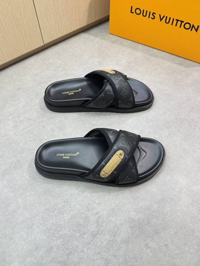 Louis Vuitton - Premium Quality Original Casual Flip-Flops - Upper: Branded Pvc