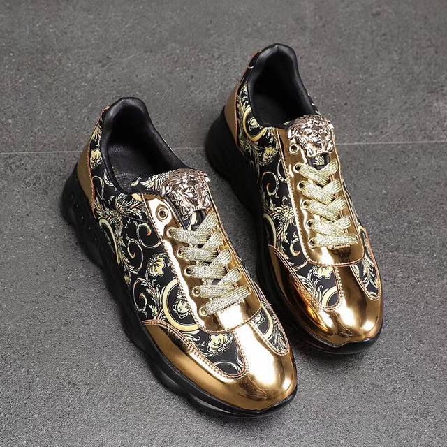 Versace, Real-Life Photography, New-Style Trendy Men's Shoes, Top-Quality Import