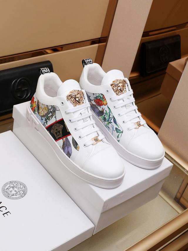 Factory P-Price Versace Men's New Arrival Shoes Feature Original Cowhide Leather