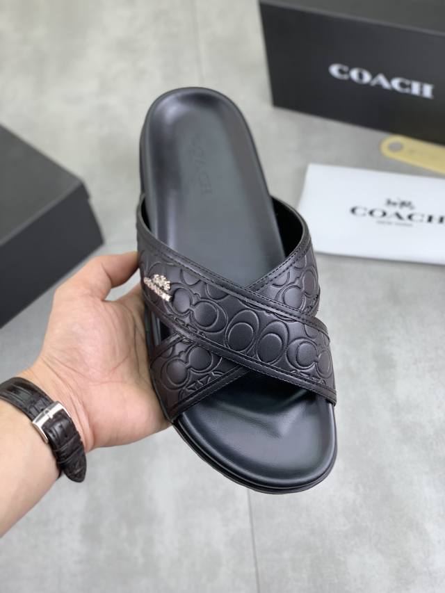 Factory Price Coach Exclusive New Men's Casual Slippers, Casual And Fashionable,