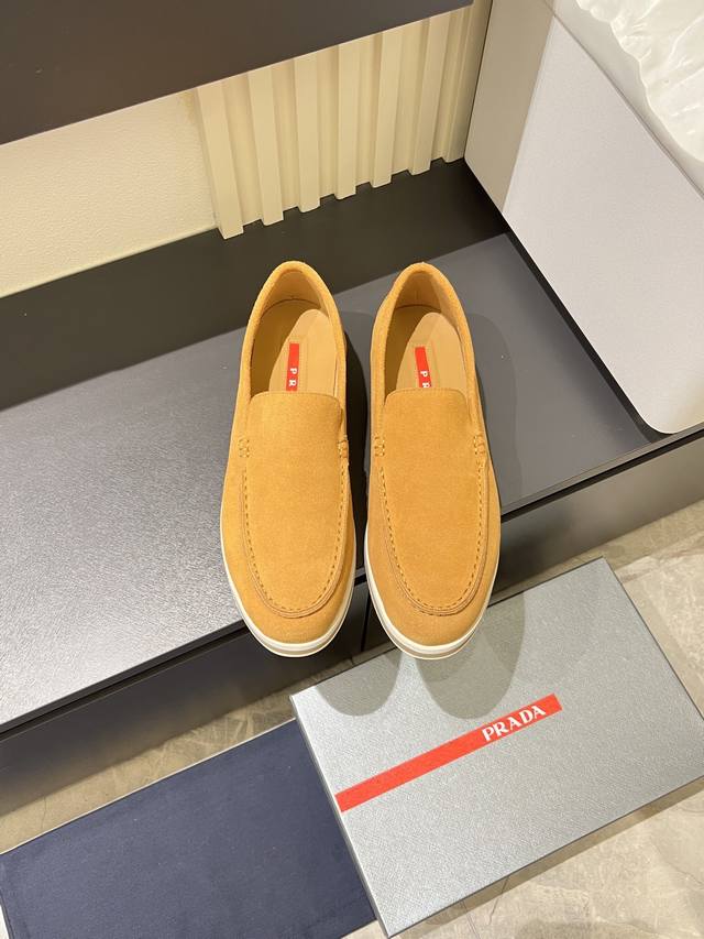 Factory Price: Yuan Prad*Prada* Casual Knitted Slip-On Men's Shoes, Made With Im
