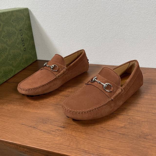 Gucci Men's Slip-On Driving Shoes With Horse Bit Buckle The Horse Bit Buckle, A