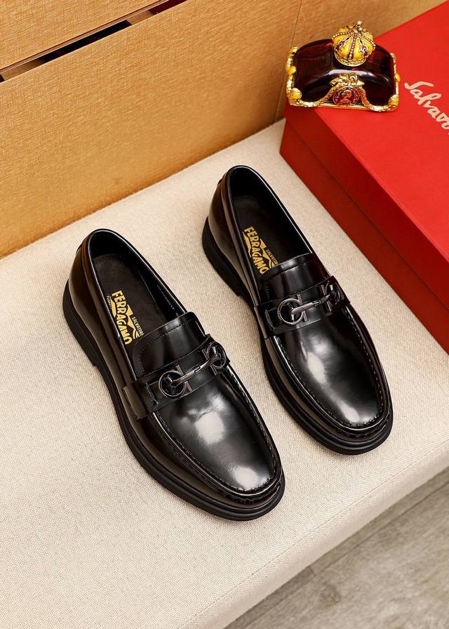 Product Trademark: Ferragamo Casual Leather Shoes Standard Sizes: 38-44, 45 Cust