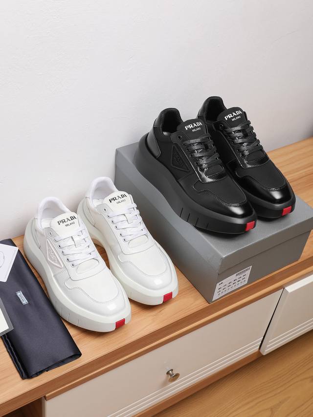 Prada Men's High-End Brand Official Website 1:1 Latest Masterpiece: The Upper Is