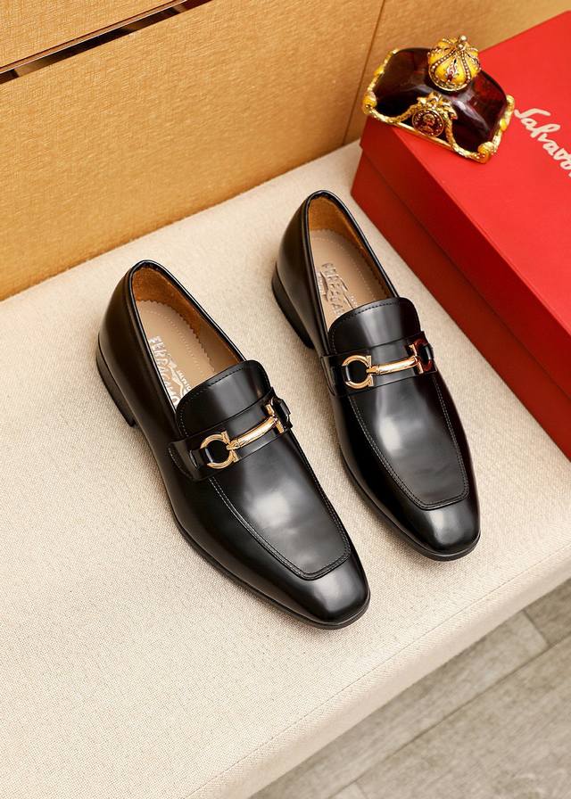 High-End Quality Ferragamo New Model Official Website Men's Slip-On Shoe Synchro