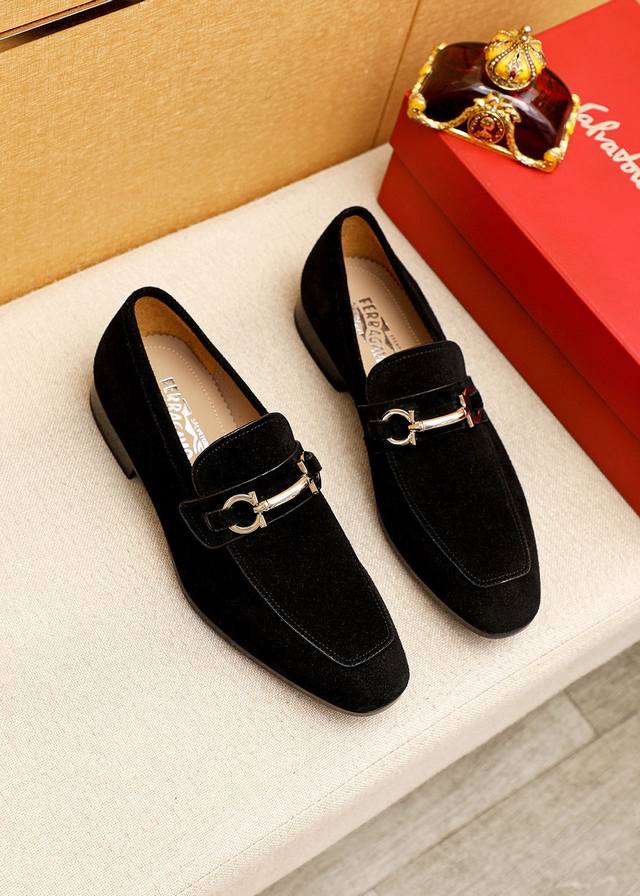 Premium Quality Ferragamo New Arrival Official Website Men's Slip-On Shoes, Uppe