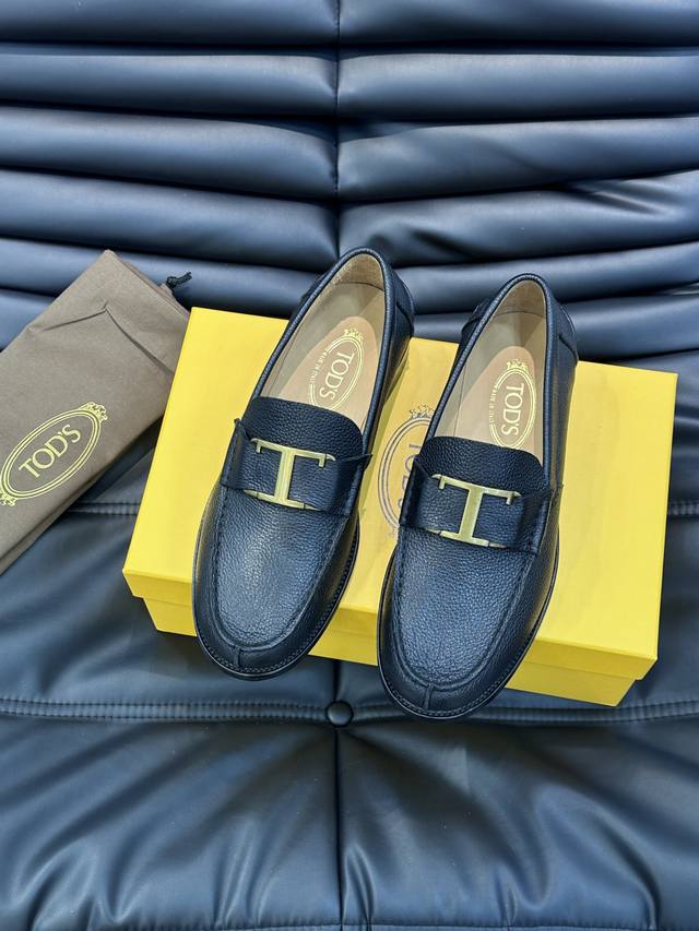 Tod's Men's Loafer, Driving Shoe, Casual Leather Shoe With Genuine Leather Sole,
