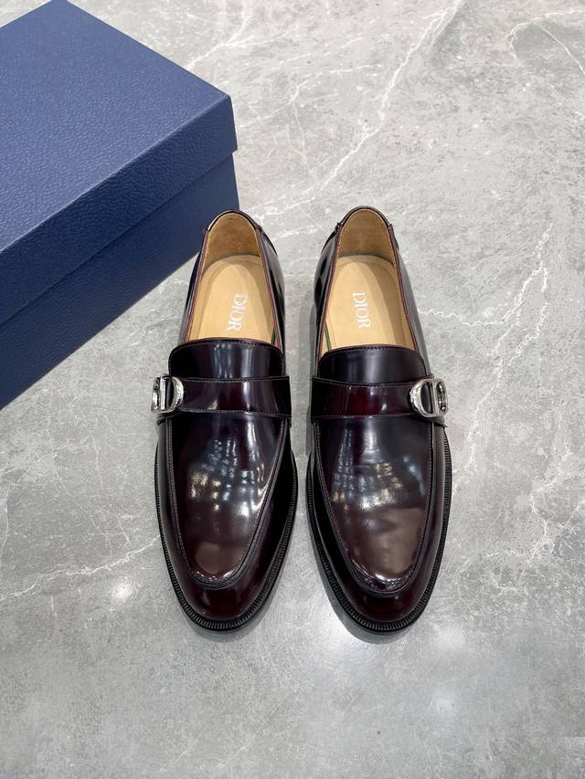 Dior Top-Tier Premium! Dior Men's Business Casual Leather Shoes, Authentic Itali