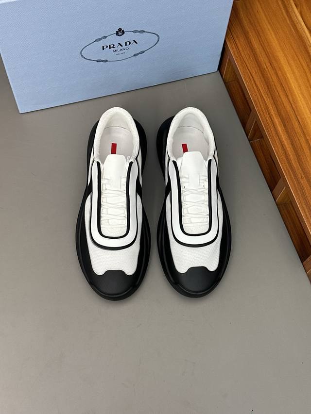 Prada. America's Cup Recycled Nylon And Bike Fabric Sneakers. This Recycled Nylo
