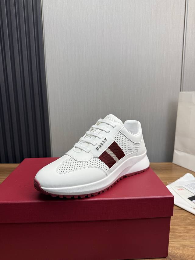 Factory P Price Bally Original New Series, 1:1 Shipping Premium Perforated Leath