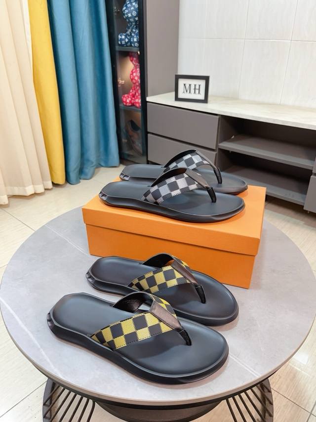 Factory Price P: Louis Vuitton New Men's Sandals, High-End Luxury, With A Delica