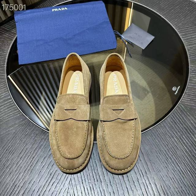 Prada This Soft Leather Loafer Features A Leather Lining, Creating A Modern Silh