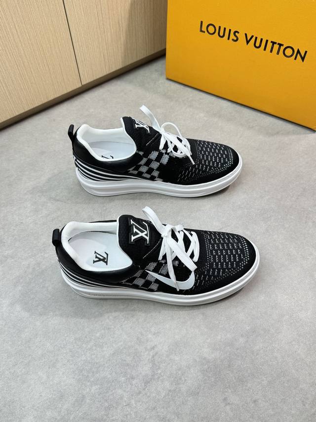 Louis Vuitton - High-End Quality Casual Sneakers - Upper: Brand-Knitted Fabric,