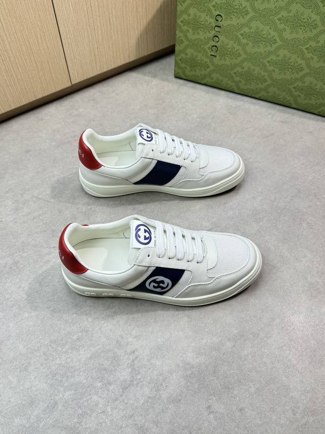 Gucci - Premium Quality Original Casual Sports Sneakers - Upper: Napa Calf Leath