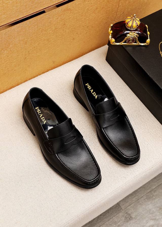 Product Trademark: Prada Casual Leather Shoes Standard Sizes: 38-44, 45 Custom M