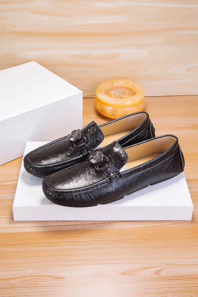 Actual Price, Versace Official Debut Italian Men's High-End Business Loafers, Au