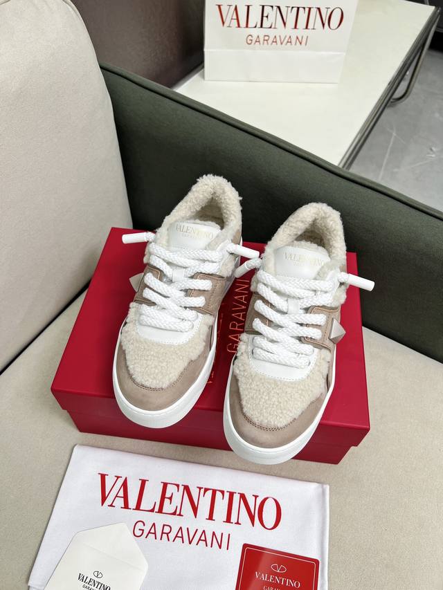 Exclusive Mauri Genuine Lamb's Wool Thick-Soled Chunky Lace-Up Shoes, The Highes