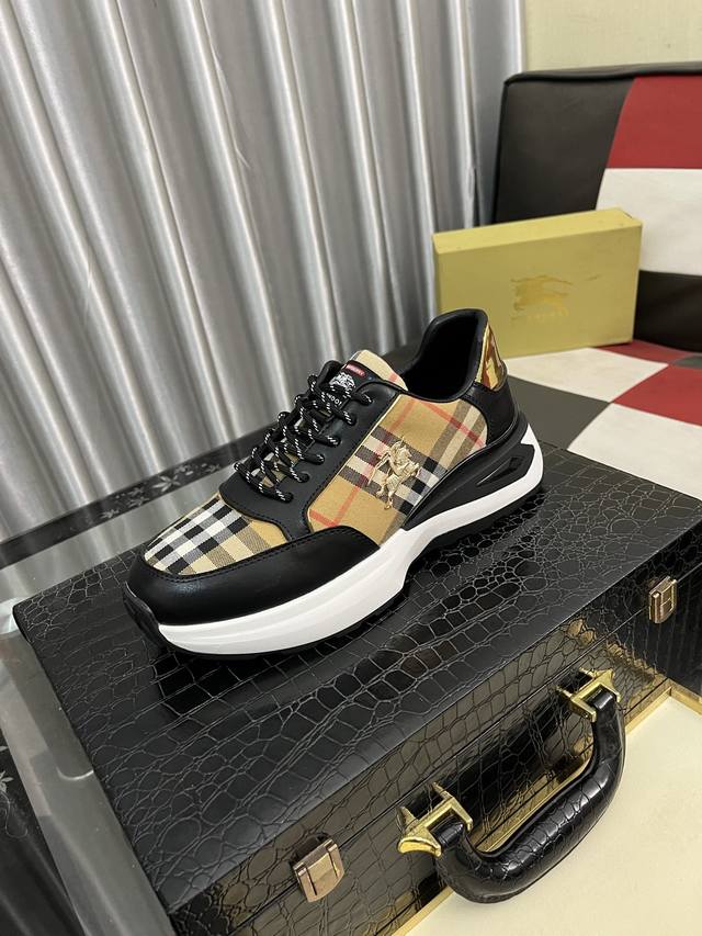 Factory Price: Burberry Unique Modern-Style Sneakers. Casual Loafers Made From G