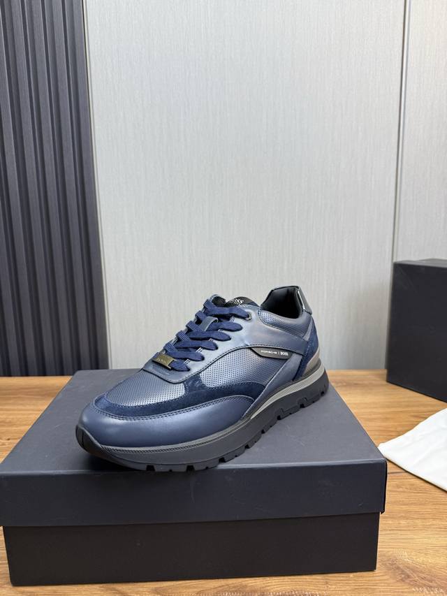 Factory Price Boss Men's Casual Sports Shoes, Original Mold, Upper Made From Ita