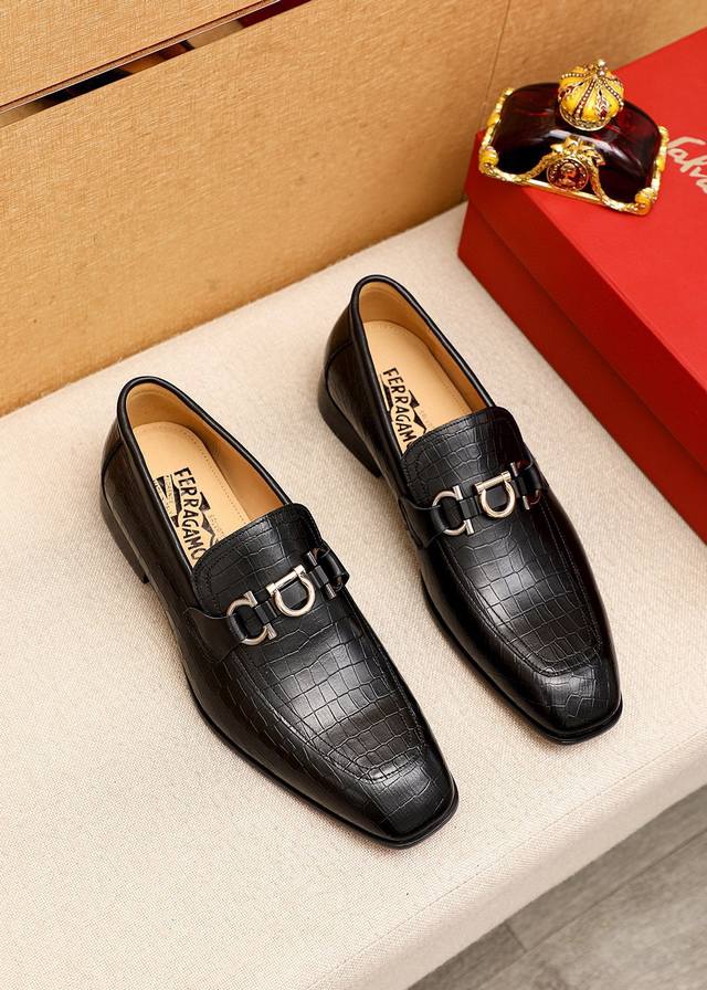 Product Brand: Ferragamo Casual Leather Shoes Standard Sizes: 38-44 45.46 Custom