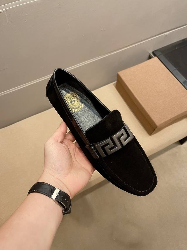 Verace Versace Official High-Quality Men's Loafers, Featuring The Latest Trendy