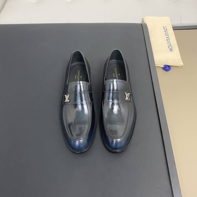 L*V Fashionable Formal Leather-Soled Classic Small Leather Shoe Style! Top-Tier