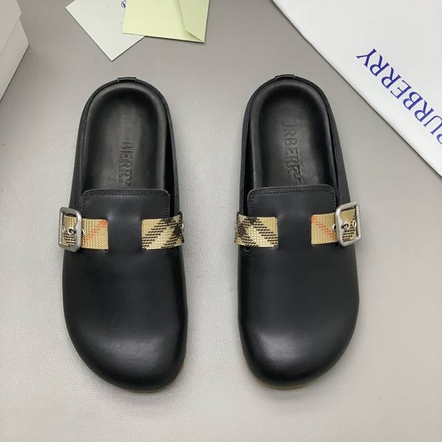 Men's Casual Half-Slip-On Shoes - This Sneaker Features A Soft Cowhide Upper Wit