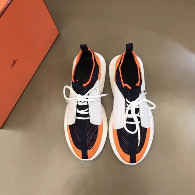 Herm S Official Latest High-End Men's Sports Casual Shoes, Imported Original Fly
