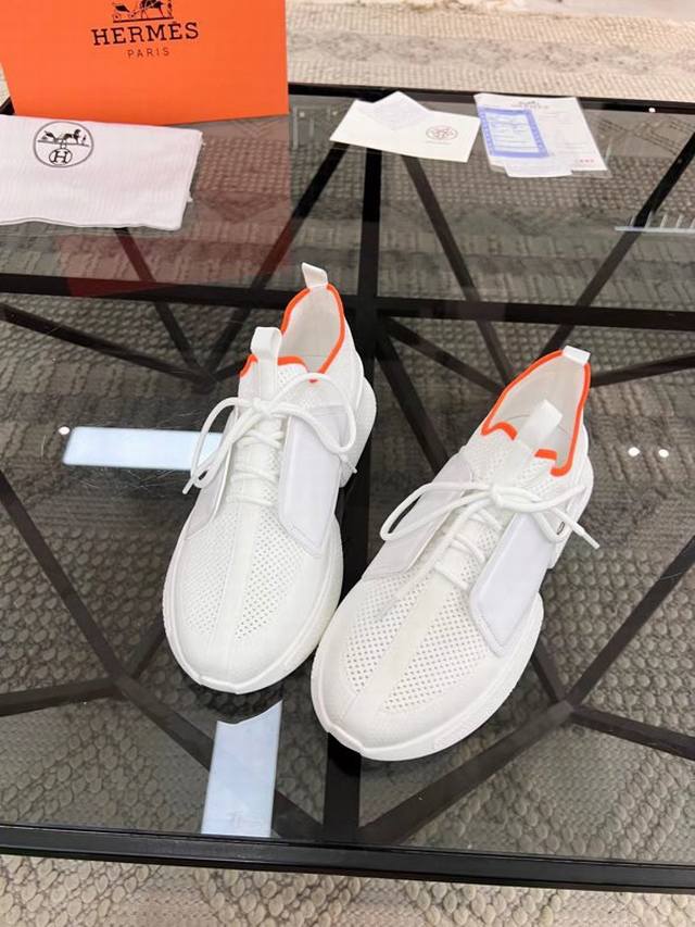 Herm S Official Latest High-End Men's Sports Casual Shoes, Imported Original Fly