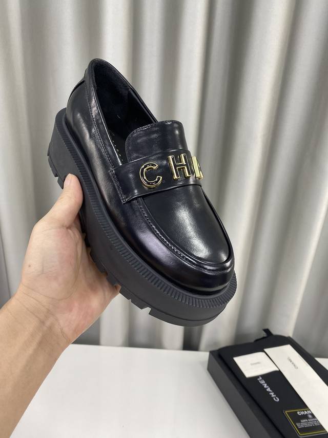 P Direct Sales Women's Chanel S Autumn/Winter New Thick-Soled Loafers, Goddess S