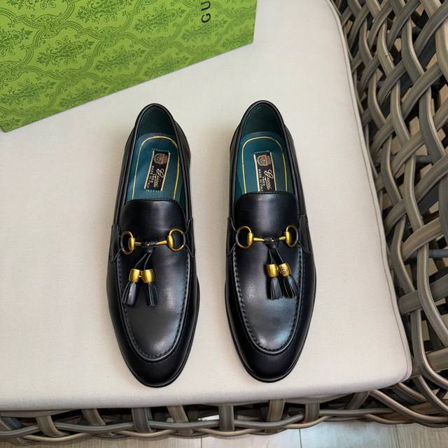 Gucci ~ High-End Genuine Leather Sole Men's Casual Leather Shoes | Upper Made Fr