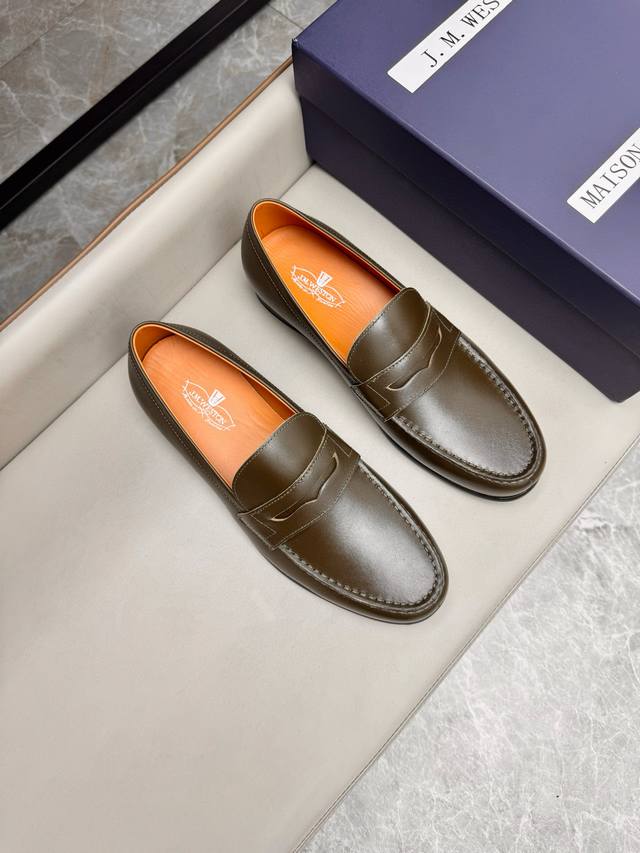 J.M.Weston Classic Business Leather Shoes, Men's Business Leather Shoes, Importe