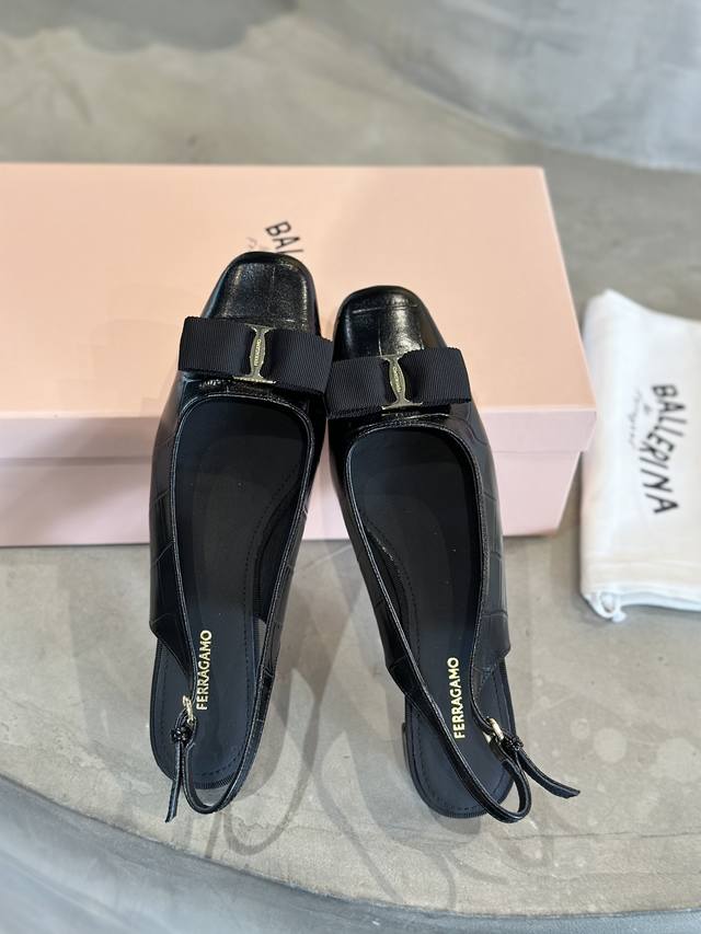 Factory Price Ferragamo*O Versace*25 Spring/Summer New Vara Bow-Knot Open-Heel S