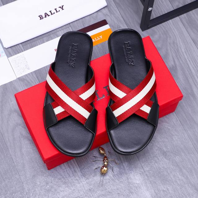 Product Trademark: Bally Cross-Strap Slippers Standard Sizes: 38-45 Product Mate