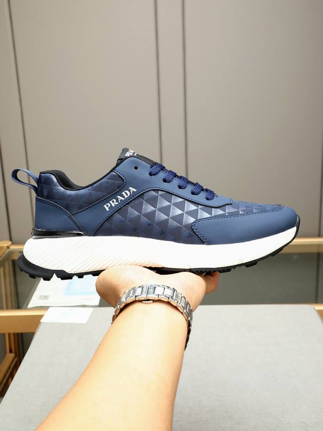 Prada Features A Cowhide Leather Upper Combined With Mesh Fabric And A Mesh Lini
