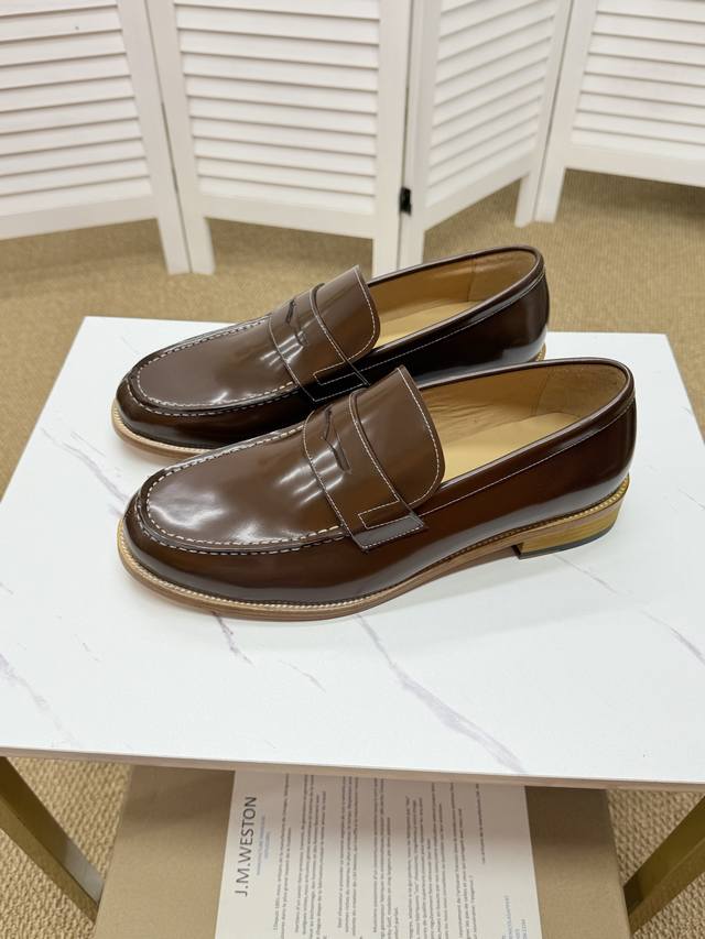 J.M.Weston Classic Business Leather Shoes, Men's Business Leather Shoes, Importe