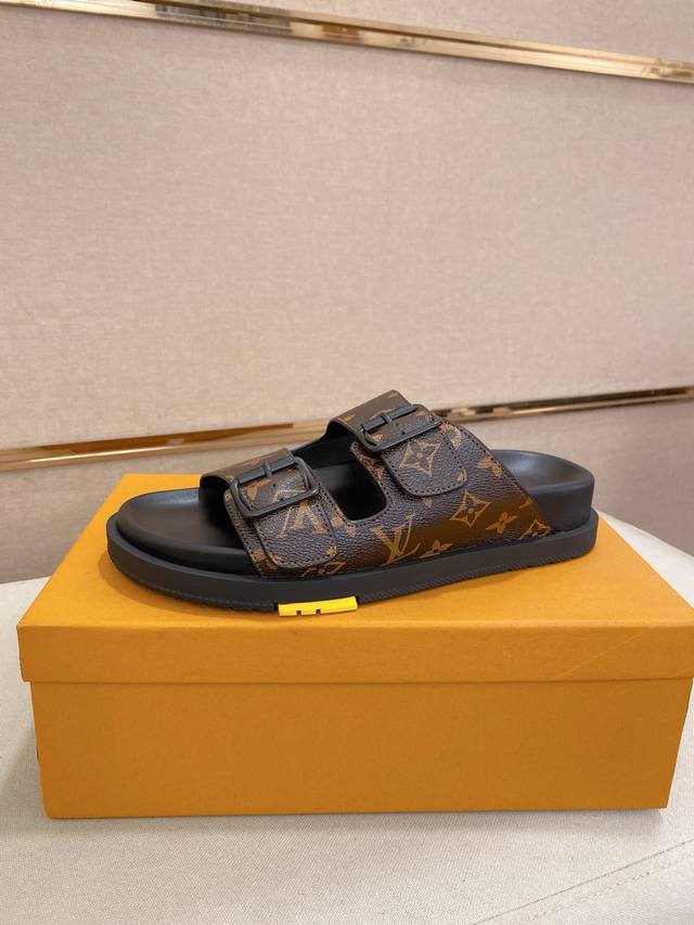 Factory P Price Lv Top-Tier Counterfeit Men's Spring/Summer Slippers, Released W