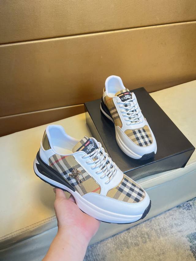 Burberry Top-Tier Men's 2025 Hk Store Synchronized Release. Sole: Original Facto