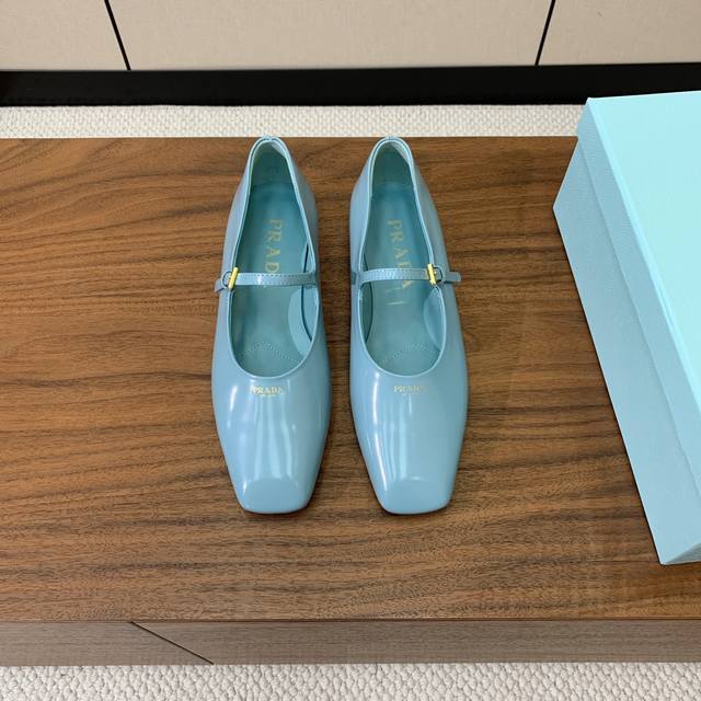 Pra*A Mary Jane Flats. The Small Square Toe And Low Heel Design Exude A Retro, E