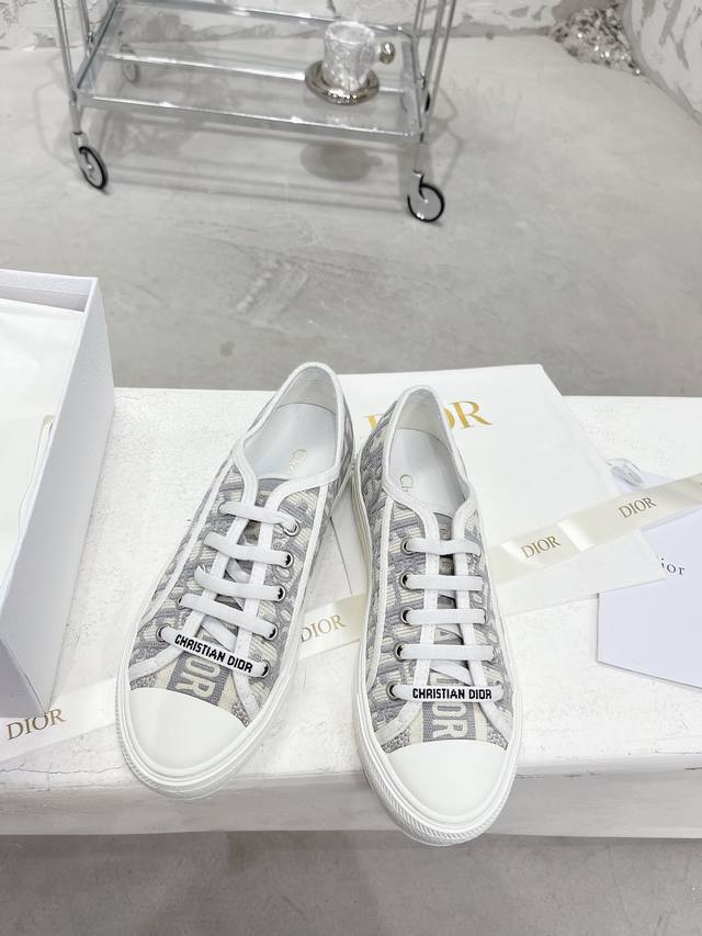 P Direct Sales P Direct Sales Walk N Dior Embroidered Canvas Flat Casual Shoes V