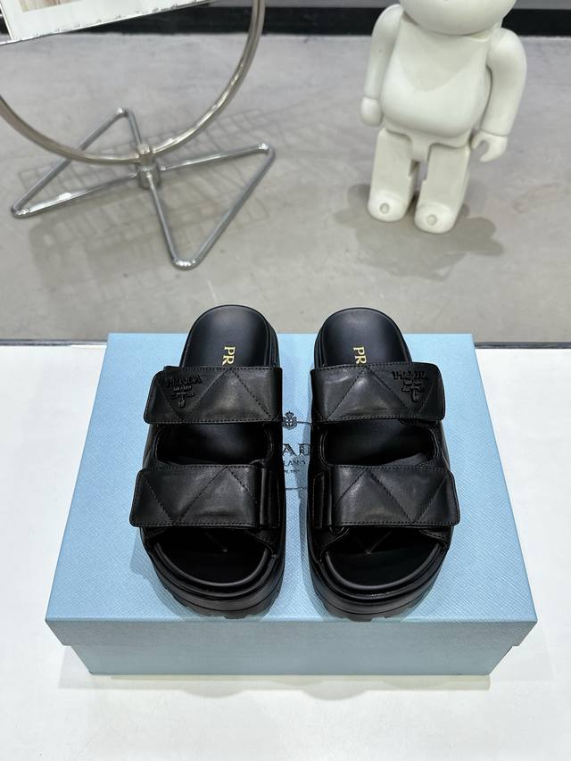 P Direct Sales Prada 2025 Vs Spring/Summer Bestseller Sandals Series Thick-Soled