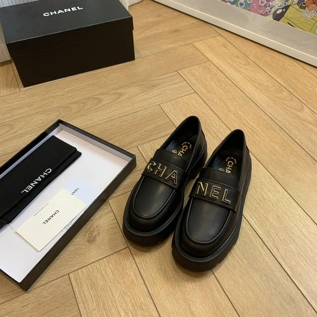 P Direct Sales Chane* | New Chanel Double C Letter Buckle Thick-Soled Loafers Th