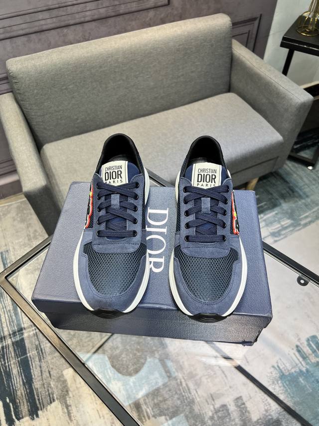 Dior Best-Selling Men's Shoes, Imported Mesh Fabric, Genuine Inner Lining, Origi