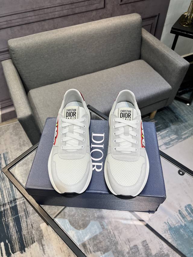 Dior Best-Selling Men's Shoes, Imported Mesh Fabric, Genuine Inner Lining, Origi