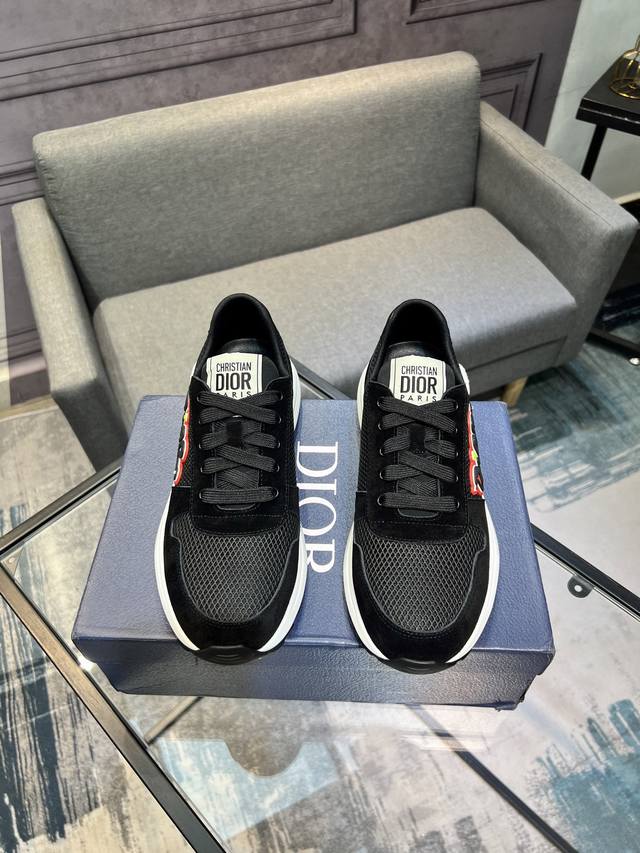 Dior Best-Selling Men's Shoes, Imported Mesh Fabric, Genuine Inner Lining, Origi